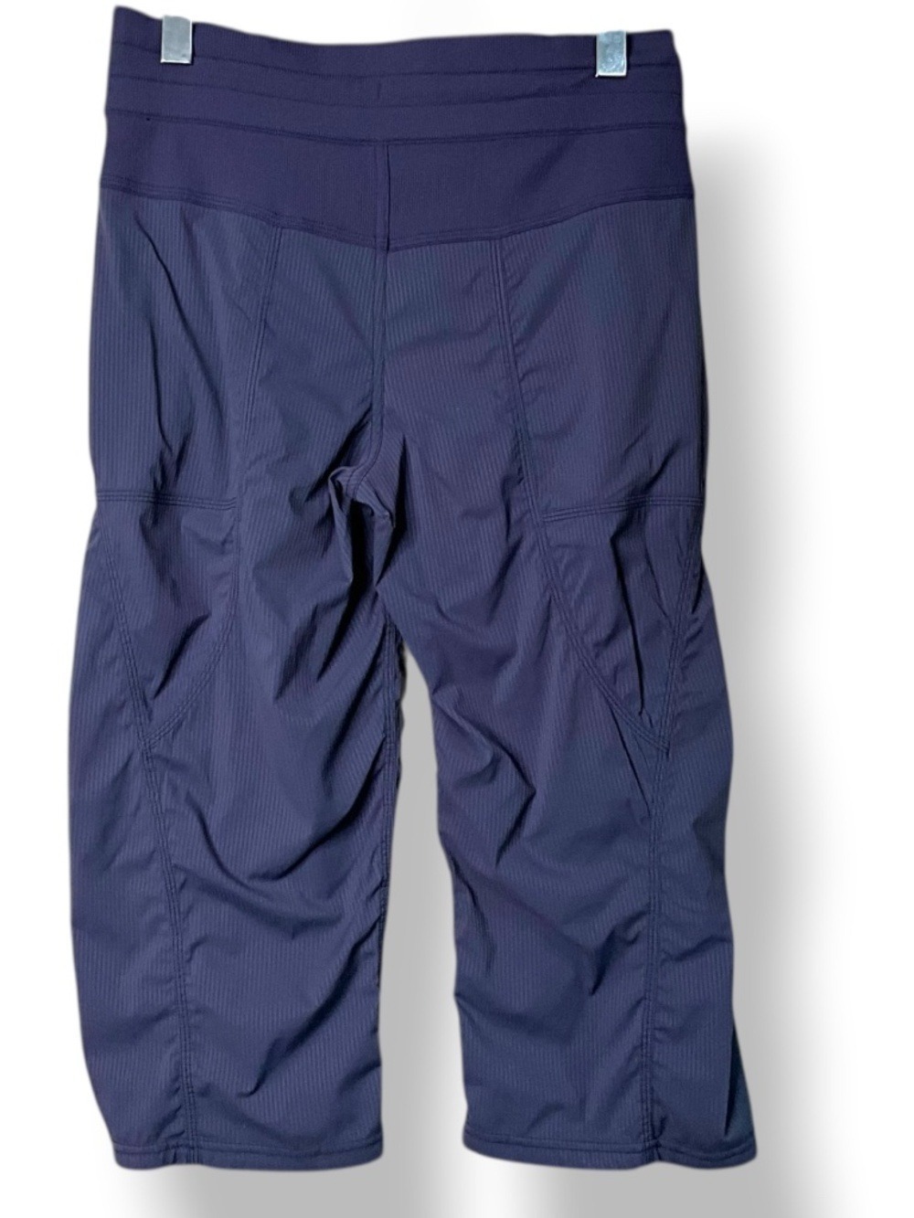 LULULEMON Studio Crop in Cadet Blue Side Pockets Drawstring Waist US Sz 6 - Picture 4 of 11